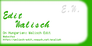 edit walisch business card